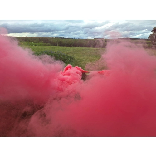 Świeca dymna P-RDG-2 MINI czerwona / ciemny róż