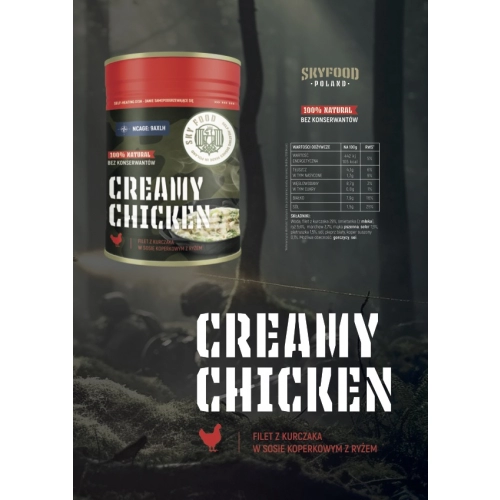 Danie samopodgrzewające SKY FOODS - Filet z kurczaka w sosie koperkowym 400g