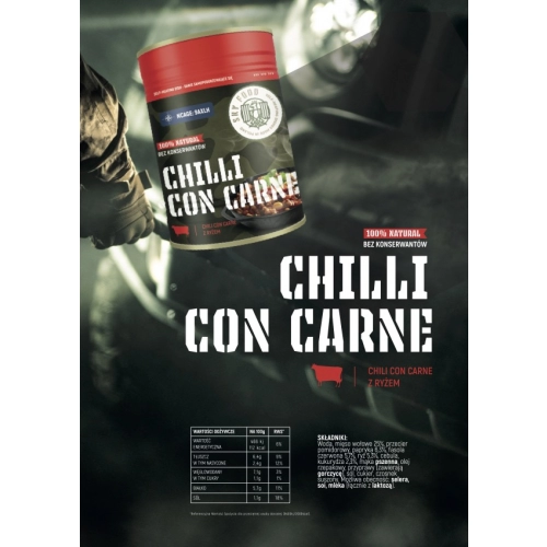 Danie samopodgrzewające SKY FOODS - CHILI CON CARNE Z RYŻEM 400g