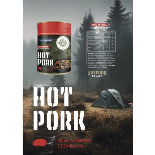 Danie samopodgrzewające SKY FOODS - Gulasz wieprzowy z ziemniakami 400g