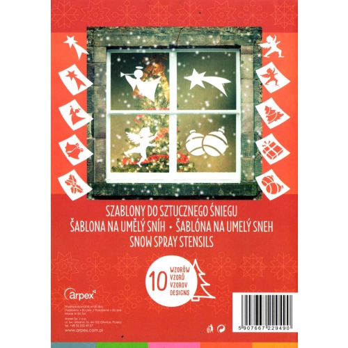 Szablony do śniegu w spray - 10 wzorów