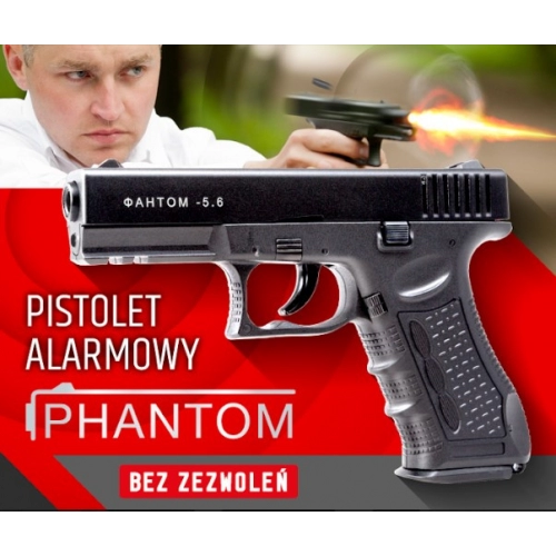 Pistolet hukowy PHANTOM 5.6 czarny kal. do 6 mm - wypożyczenie