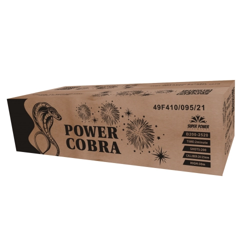 Zestaw baterii połączonych POWER COBRA - 200 strzałów / 25mm