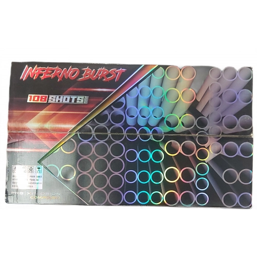Zestaw baterii połączonych INFERNO BURST - 108 strzałów / 25-30mm
