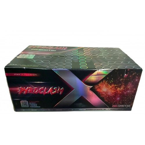 Zestaw baterii połączonych PYROCLASM - 96 strzałów / 30mm