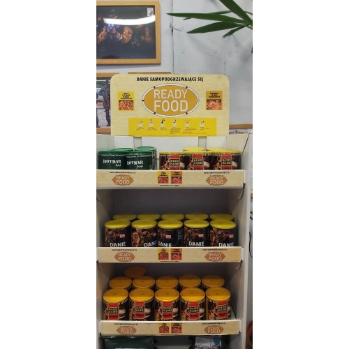 Danie samopodgrzewające REWIS - Fasola z kiełbaskami w pomidorach 400g