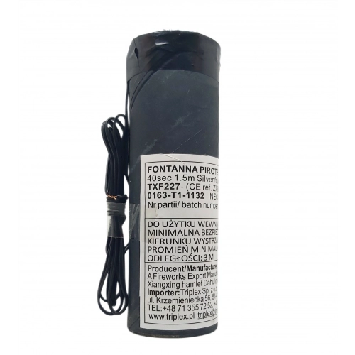 Fontanna sceniczna srebrna 40s  / 1,5m - TXF227